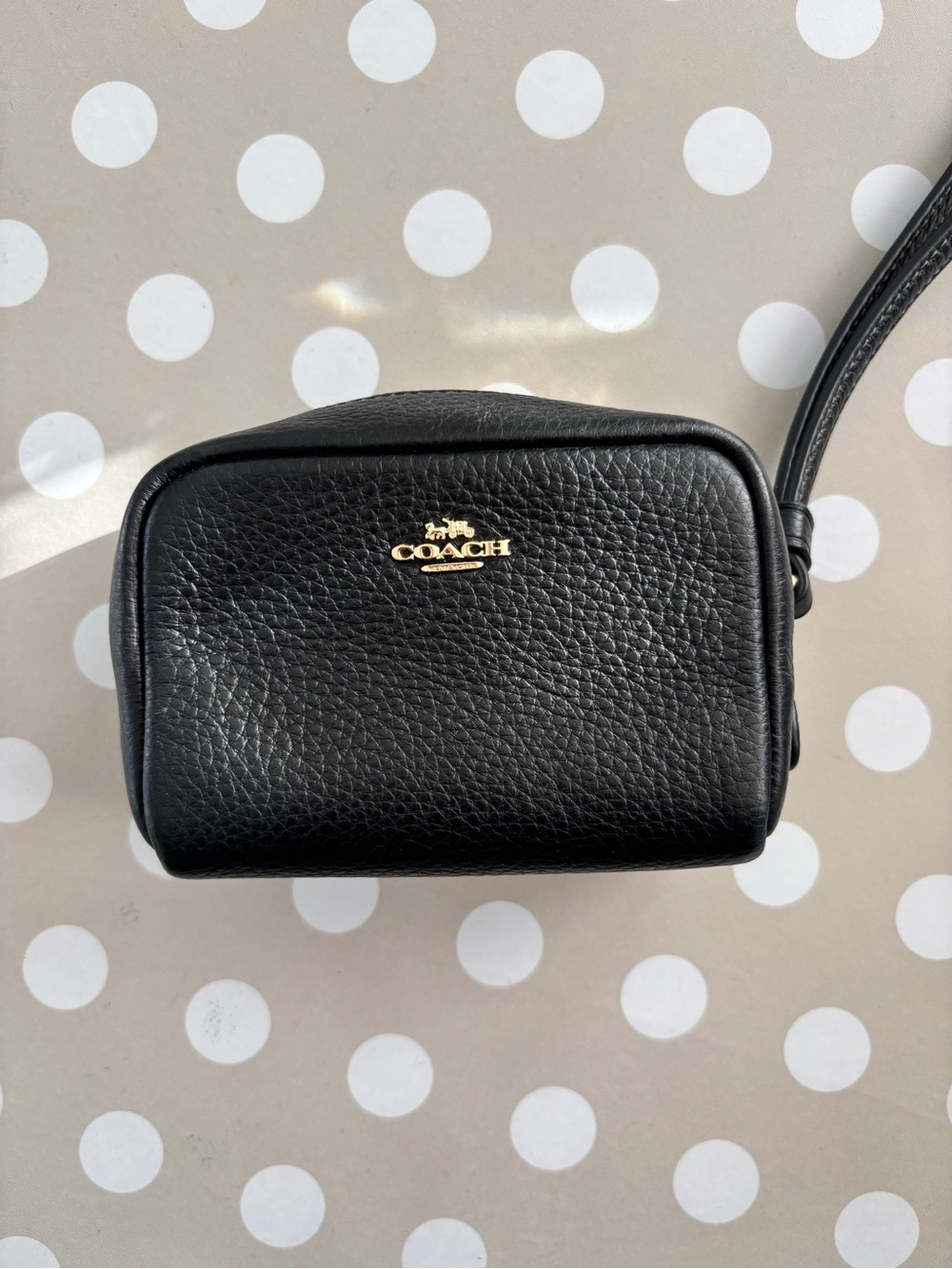 Coach Pouch Wristlet In Black CW906